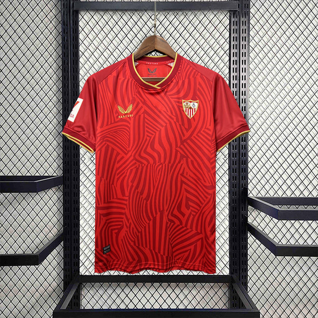 Camisa Sevilla Away 23/24 Torcedor Castore Masculina - Vermelho