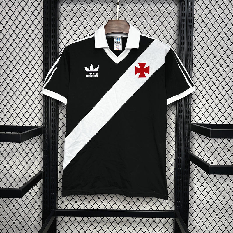 Camisa Vasco Da Gama Home Retrô 1988 Finta Masculino - Preto e Branco