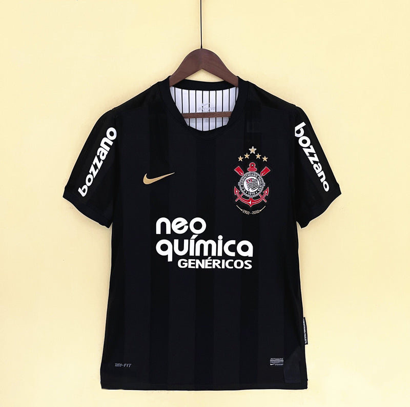 Camisa Corinthians Retro Away 2010 Torcedor Nike Masculina - Preto