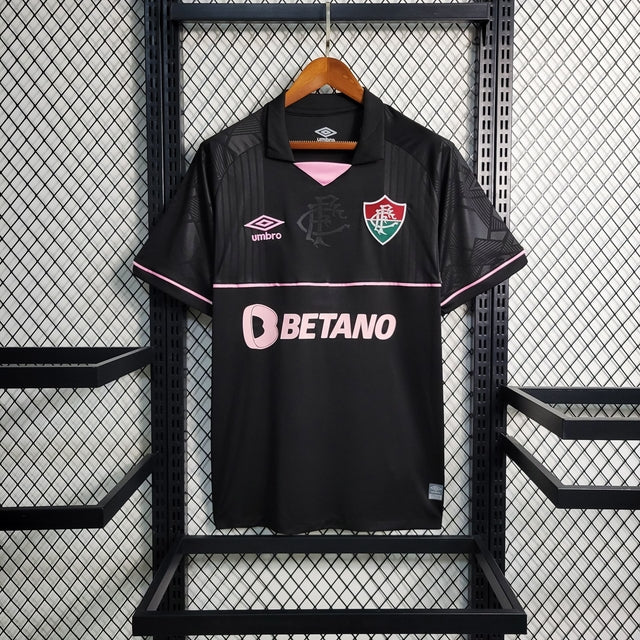 Camisa Fluminense Goleiro 23/24 Torcedor Umbro Masculina - Preto e Rosa