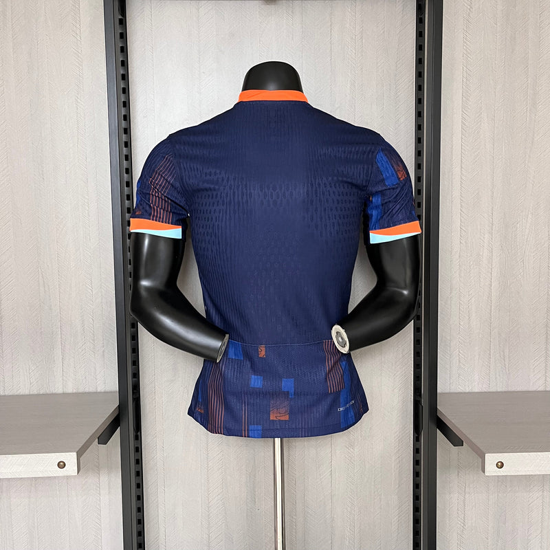 Camisa Holanda Away 24/25 Jogador Nike Masculina - Azul Escuro