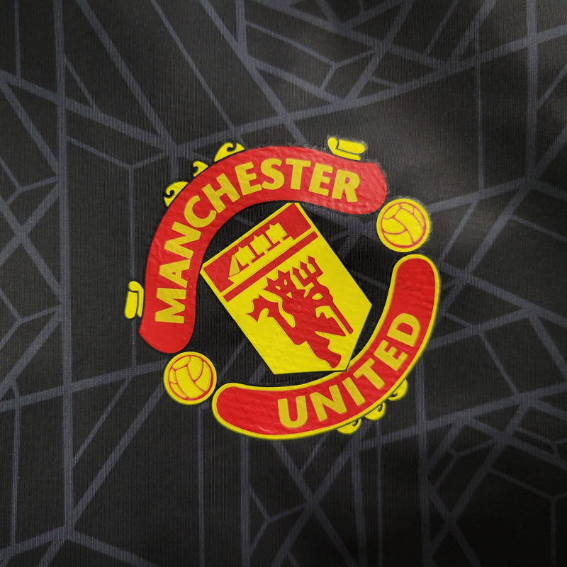 Corta Vento Manchester United Adidas Unissex - Preto