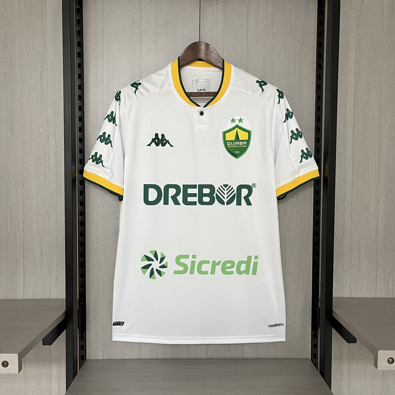 Camisa Cuiabá Away Todos os Patrocinadores 24/25 Torcedor Kappa Masculina - Branco