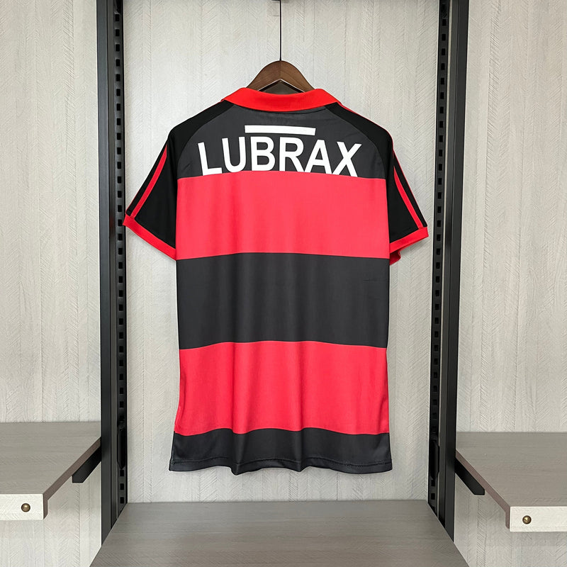 Camisa Flamengo Home Retro 1986 Torcedor Adidas Masculina - Vermelho e Preto