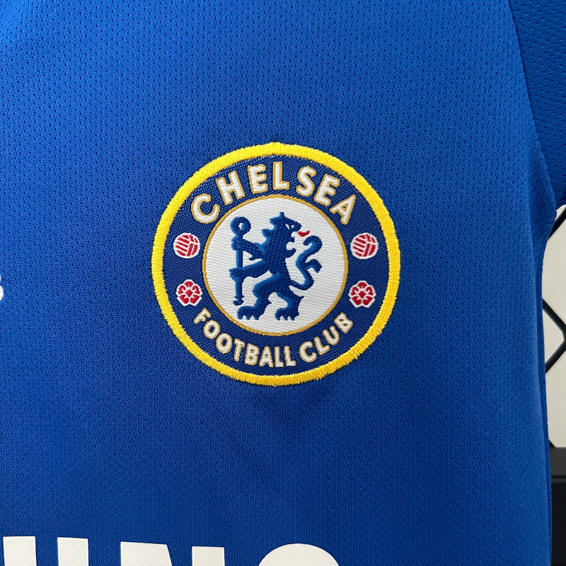 Kit Infantil Chelsea Retrô Home 2008 Camisa + Shorts Nike  Unissex - Azul