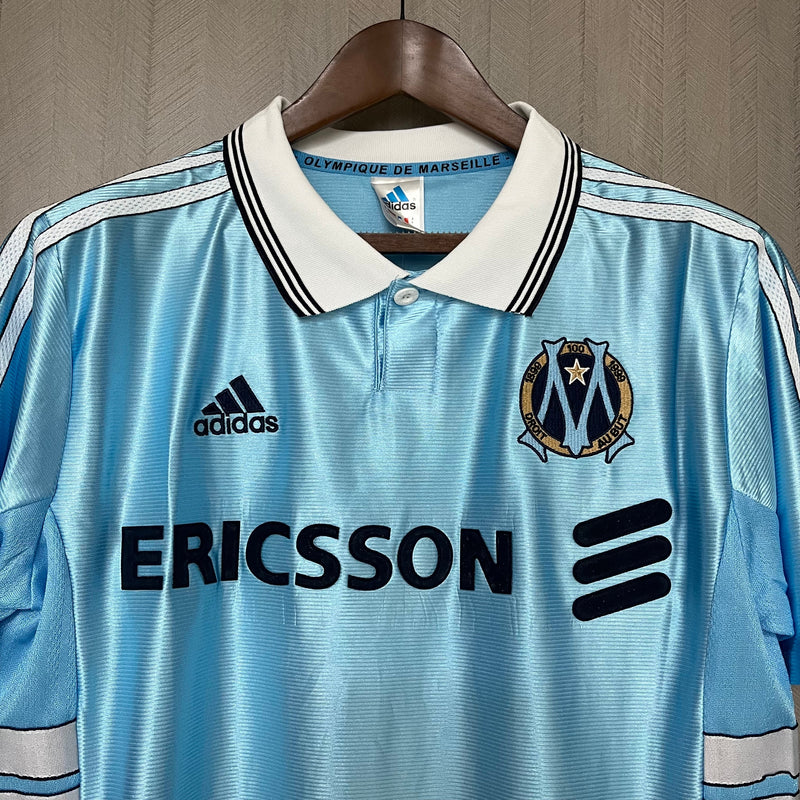 Camisa Olympique De Marseille Away Retro 98/99 Torcedor Adidas Masculino - Azul