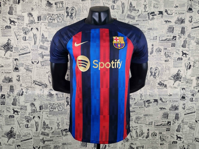 Camisa Barcelona Home 22/23 Torcedor Nike Masculina - Azul e Grená