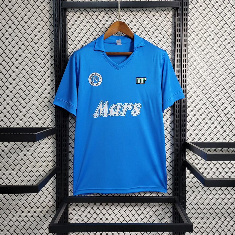 Camisa Napoli Retro 1988/89 Masculina - Azul