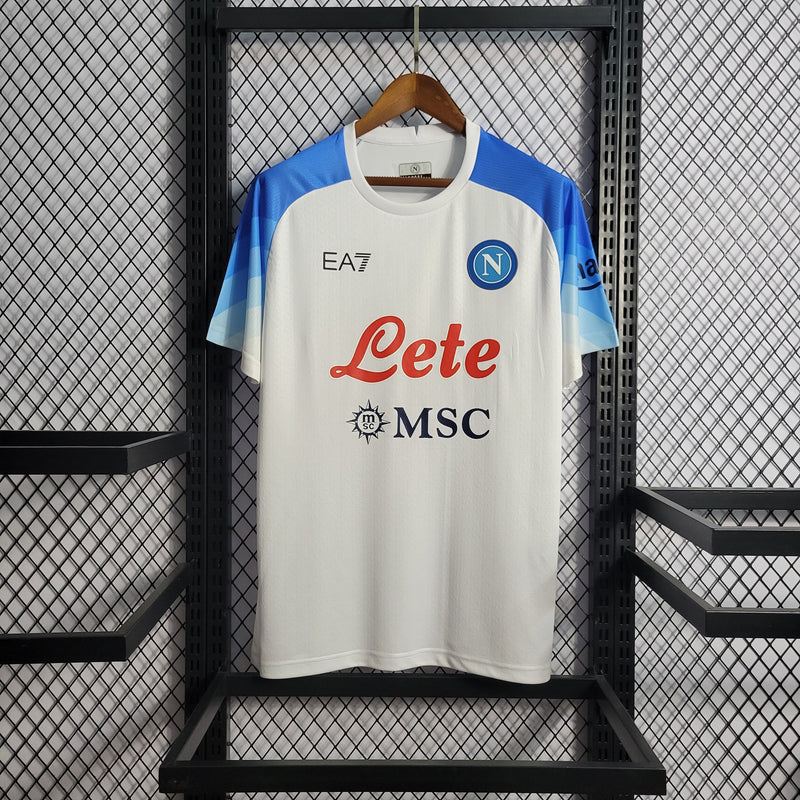 Camisa Napoli Away 22/23 Torcedor EA7 Masculina - Branca e Azul