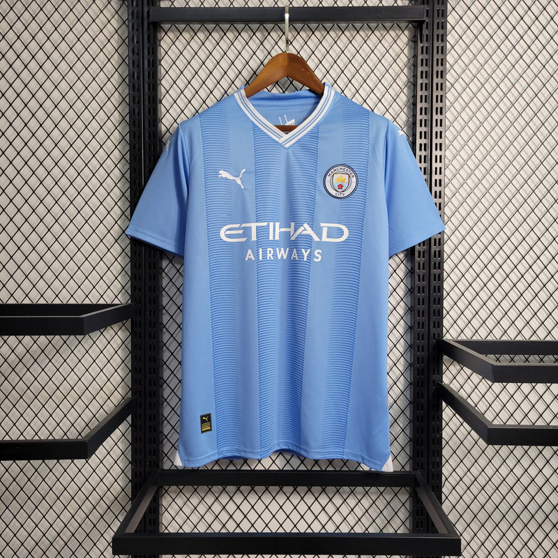 Camisa Manchester City Home 23/24 Torcedor Puma Masculina - Azul