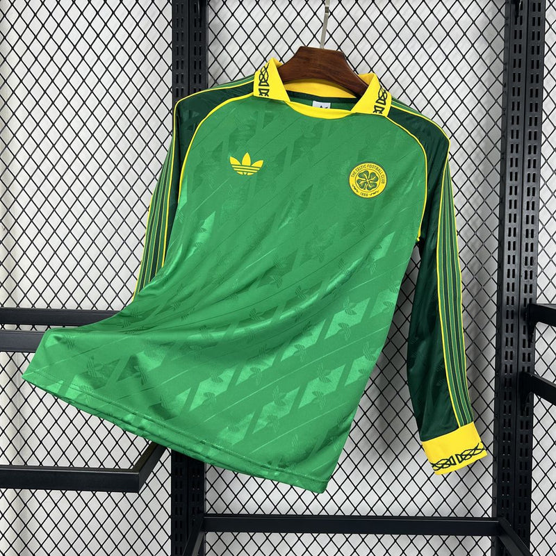 Camisa Celtic Edição Especial Manga Longa 24/25 Torcedor Adidas Masculina - Verde