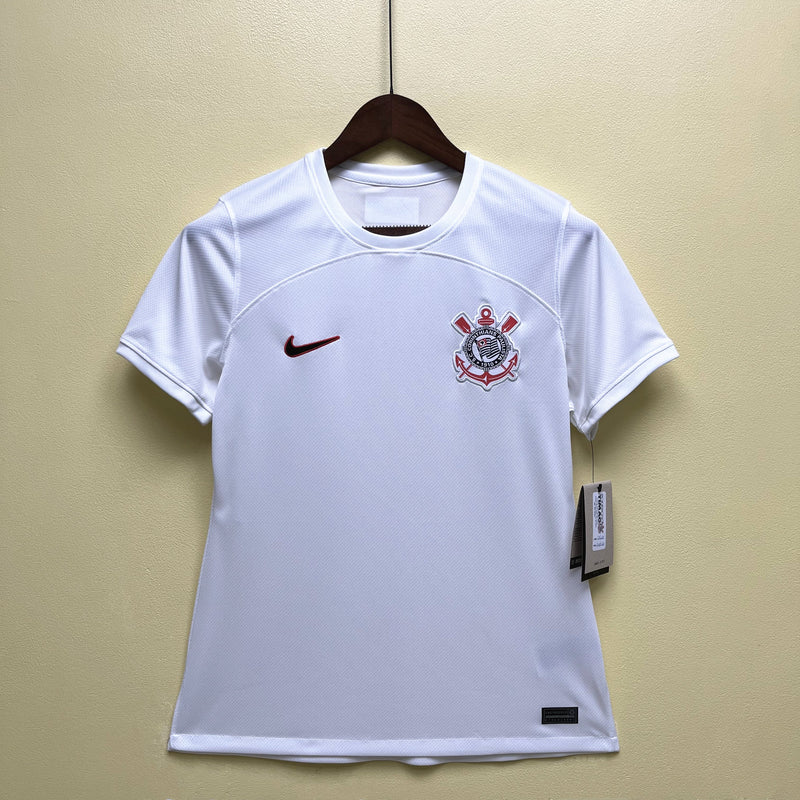 Camisa Corinthians Home 23/24 Torcedor Nike Feminina - Branca