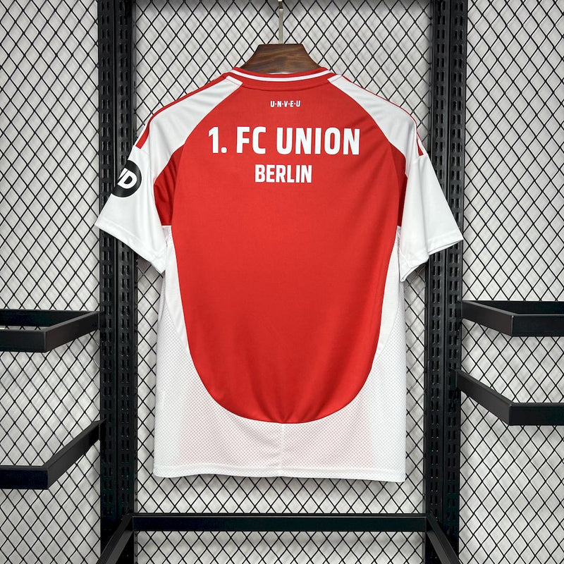 Camisa Union Berlin Home 24/25 Torcedor Adidas Masculina - Vermelho e Branco