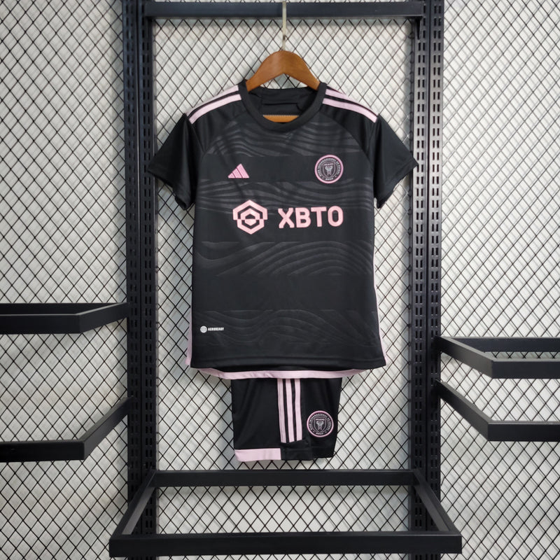 Kit Infantil Inter Miami Away 23/24 Adidas Unissex - Preto