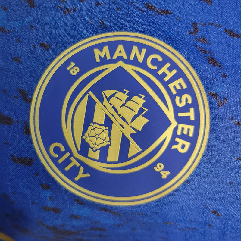 Camisa Manchester City Edição Especial Ano Chines 23/24 Jogador Puma Masculina - Azul Marinho