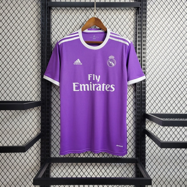 Camisa Real Madrid Retrô Away 2017 Adidas Masculina - Roxa