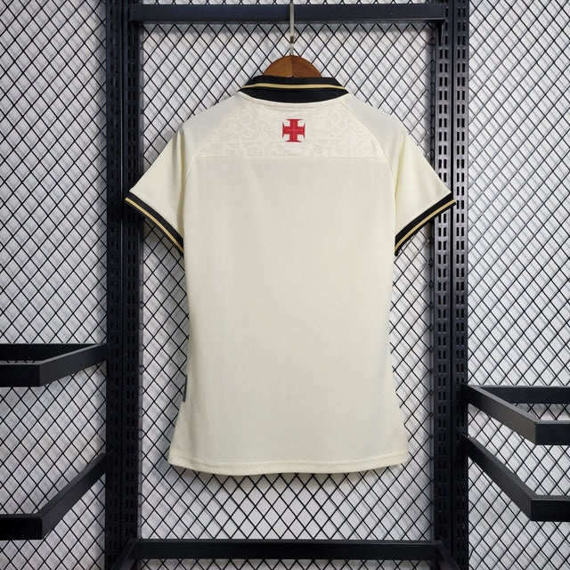 Camisa Vasco da Gama Third 22/23 Torcedor Kappa Feminino - Branca e Preta