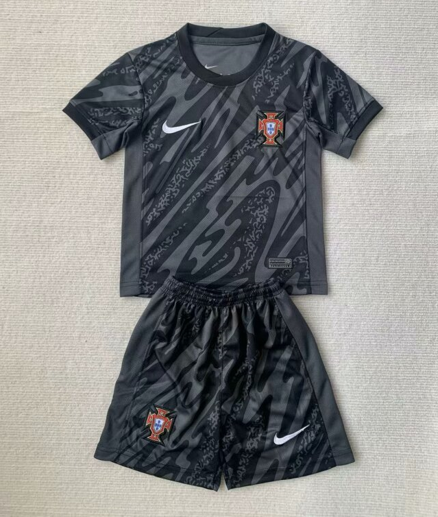 Kit Infantil Portugal Goleiro 24/25 Nike Unissex - Preto