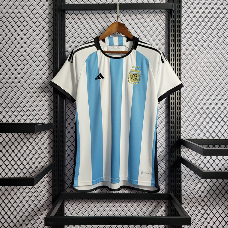 Camisa Argentina Home 22/23 Torcedor Adidas Masculina - Azul e Branca