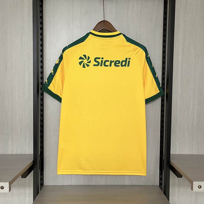 Camisa Cuiabá Home Todos os Patrocinadores 24/25 Torcedor Kappa Masculina - Amarelo e Verde