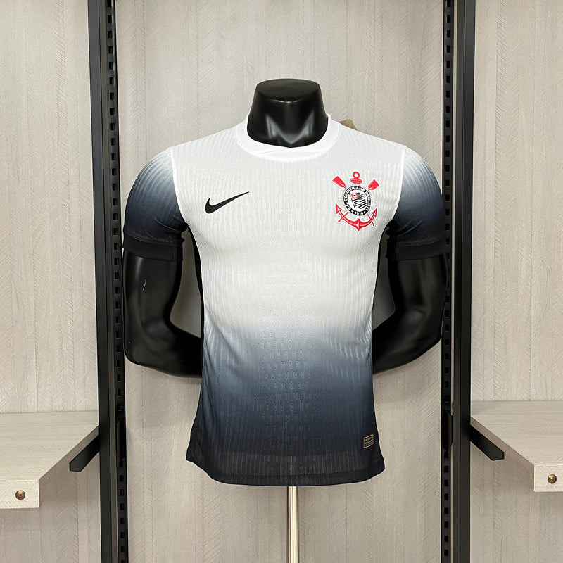 Camisa Corinthians Home 24/25 Jogador Nike Masculino - Branca e Preto