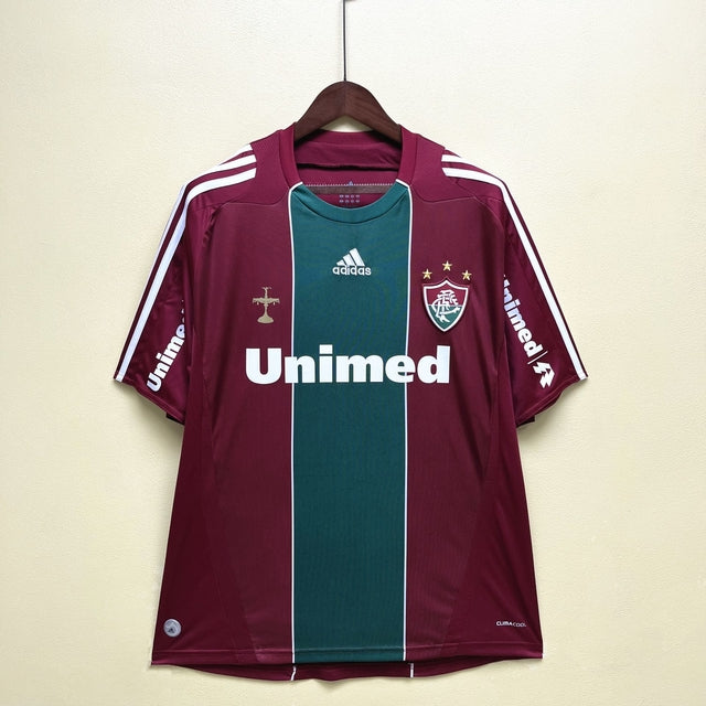 Camisa Fluminense Retrô Away 2010 Adidas Masculina - Vermelho e Verde