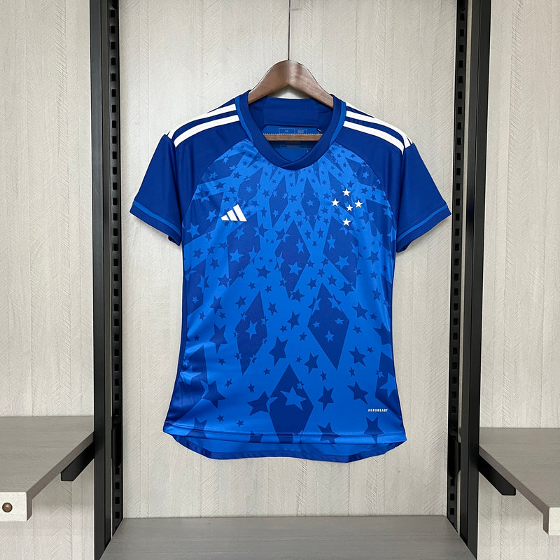 Camisa Cruzeiro Home 24/25 Torcedor Adidas Feminino - Azul