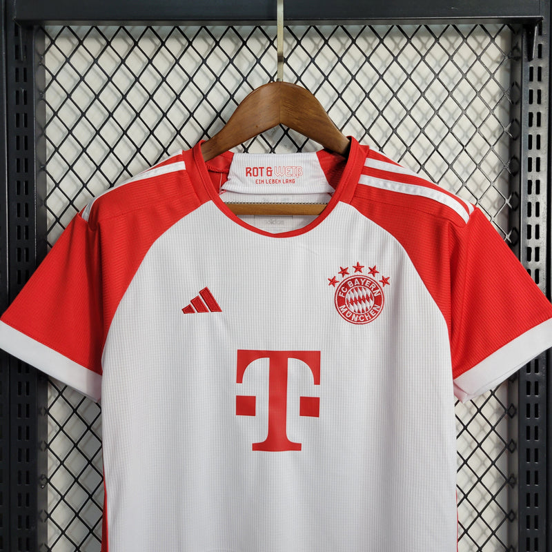 Kit Infantil Bayer München Home 23/24 Torcedor Adidas Masculino - Branco