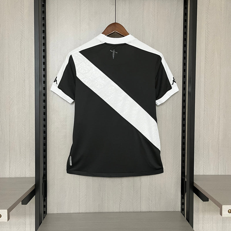 Camisa Vasco da Gama Home 24/25 Torcedor Kappa Feminino - Preta