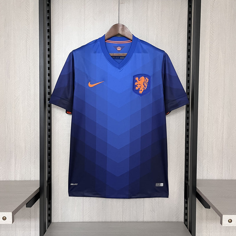 Camisa Holanda Away 2014 Retro Torcedor Nike Masculino - Azul