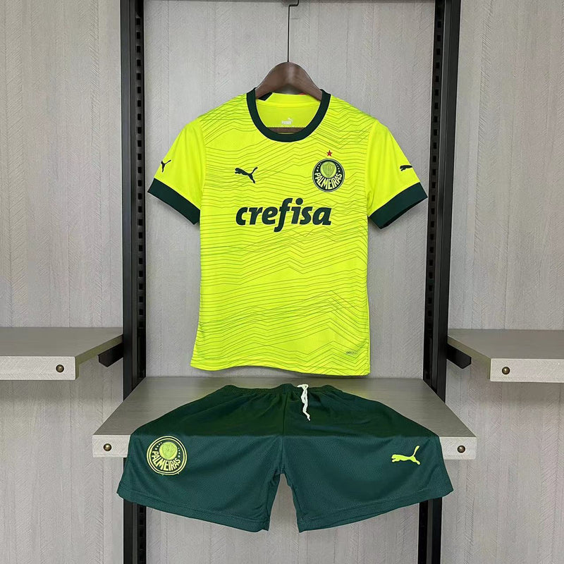 Kit Infantil Palmeiras Third 23/24 Camisa + Shorts Puma Unissex - Verde Claro