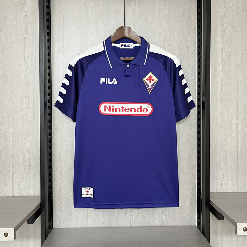 Camisa Fiorentina Home Retro 98/99 Torcedor Fila Masculino - Roxo