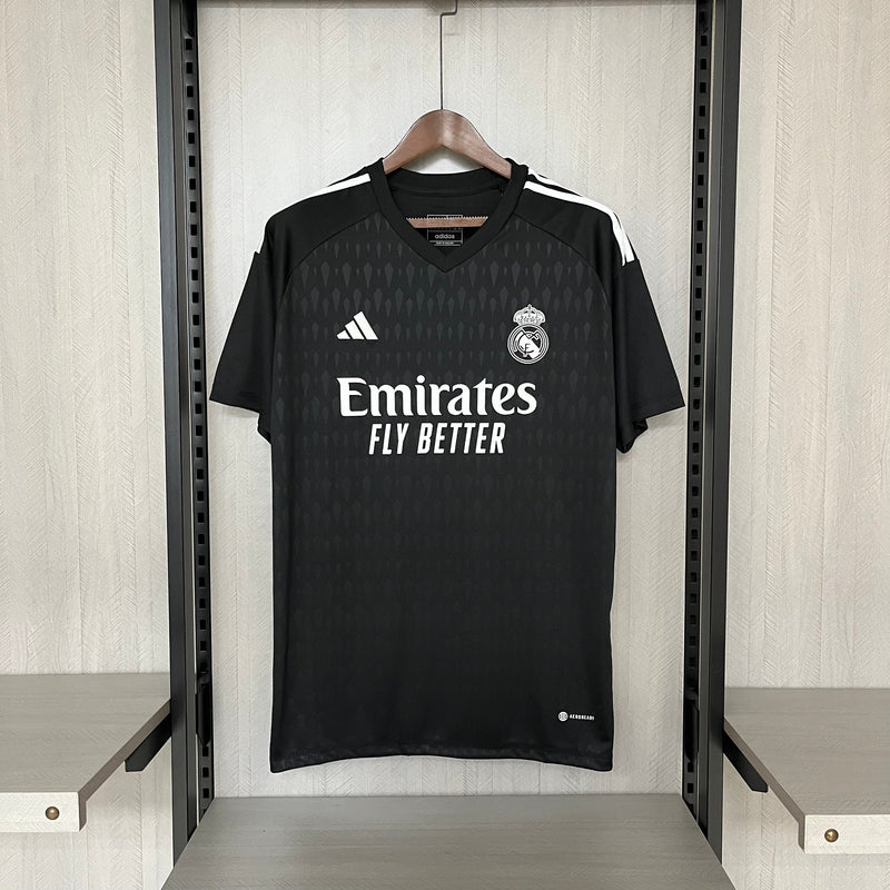 Camisa Real Madrid Goleiro 23/24 Torcedor Adidas Masculina - Preto