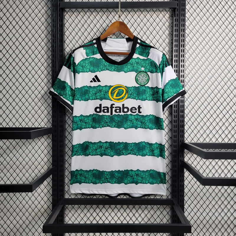 Camisa Celtic Home 23/24 Torcedor Adidas Masculina - Verde e Branca