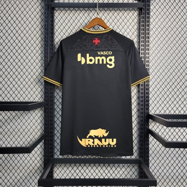 Camisa Vasco da Gama Third 22/23 + Todos os Patrocínios Torcedor Kappa Masculino - Preto