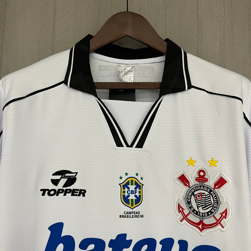 Camisa Corinthians Retro Home 1999 Torcedor Topper Masculina - Branca