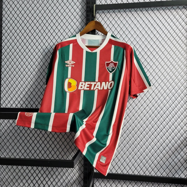 Camisa Fluminense Home 22/23 Torcedor Umbro Masculina - Vermelha e Verde