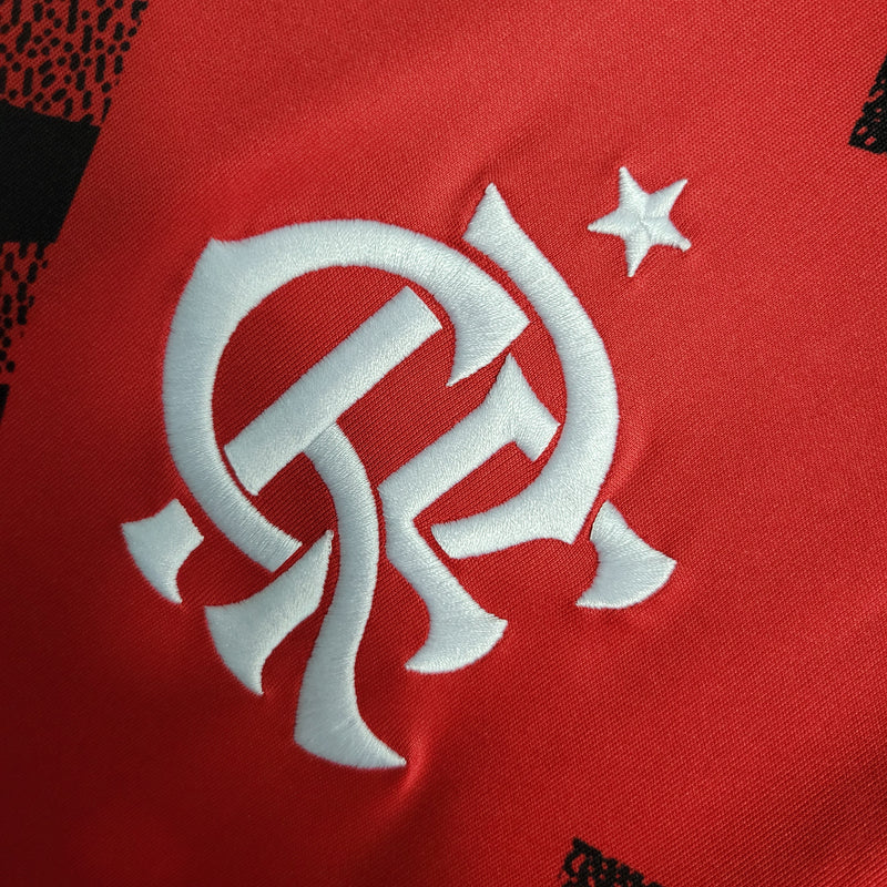 Camisa Flamengo Pré-Jogo 23/24 Torcedor Adidas Masculina - Vermelho