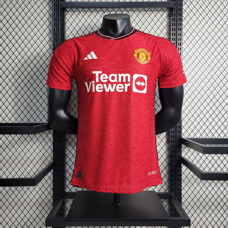 Camisa Manchester United Home 23/24 Jogador Adidas Masculina - Vermelho