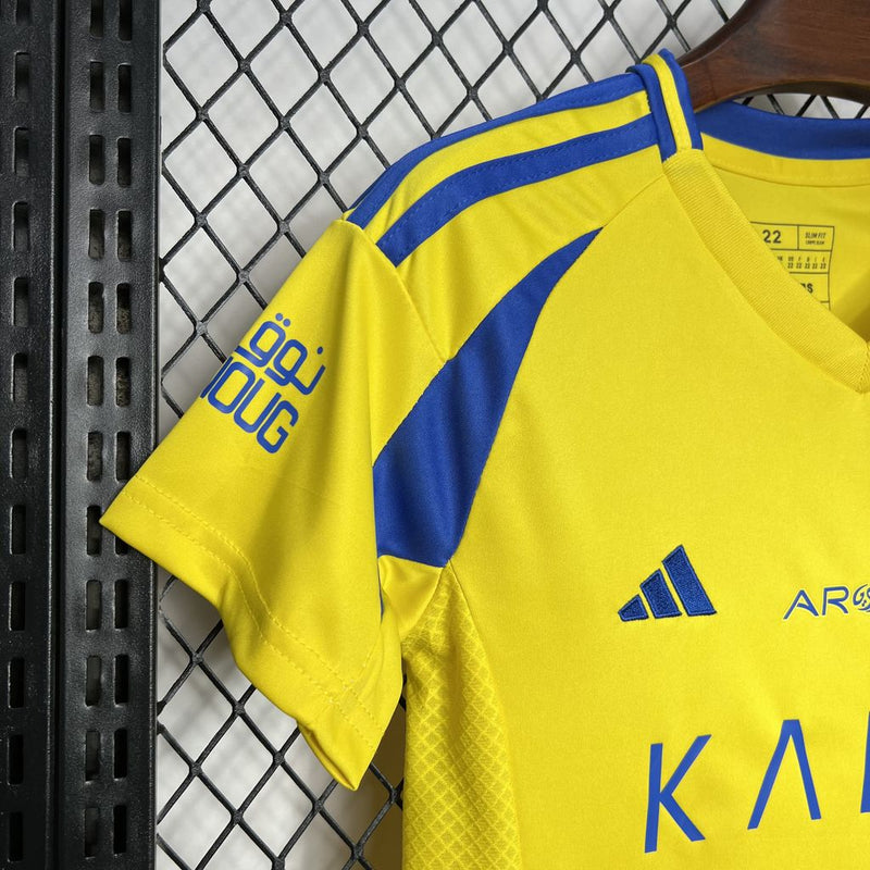 Kit Infantil Al Nassr Home 24/25 Adidas Unissex - Amarela