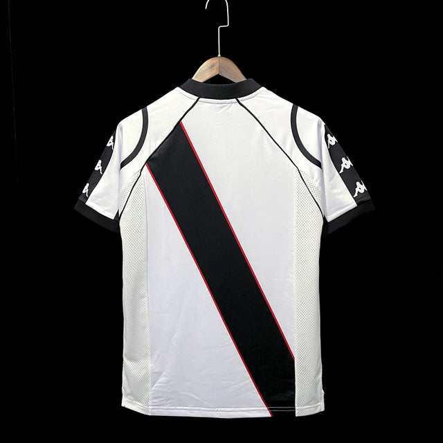 Camisa Vasco Da Gama Away Retrô 1998 Kappa Masculino - Branca e Preta