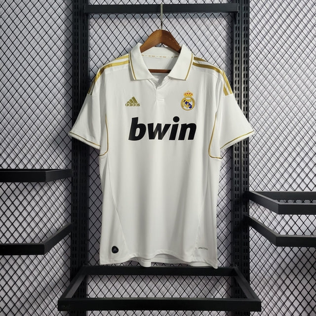 Camisa Real Madrid Retrô Home 11/12 Adidas Masculina - Branca Dourada