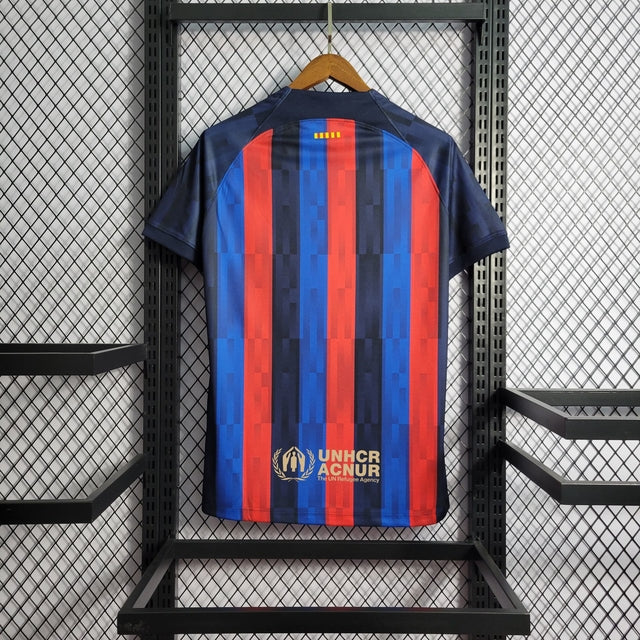 Camisa Barcelona Home Edição Especial Rosalía 23/24 Torcedor Nike Masculina - Azul e Grená