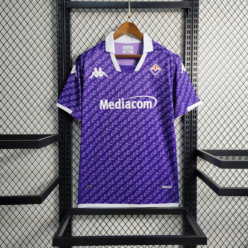 Camisa Fiorentina Home 23/24 Torcedor Kappa Masculina - Roxo