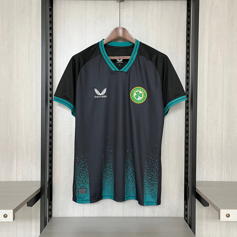 Camisa Irlanda Away 24/25 Torcedor Castore Masculina - Preto e Verde