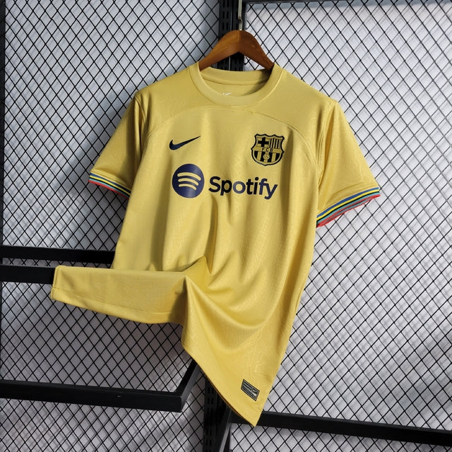 Camisa Barcelona Away 22/23 Torcedor Nike Masculina - Dourada