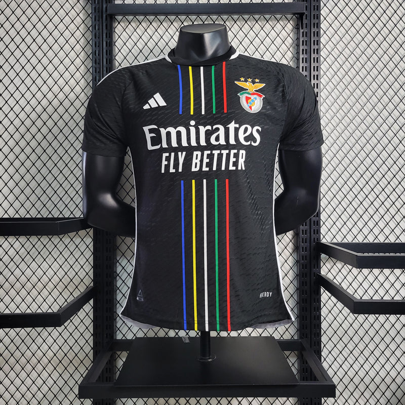 Camisa Benfica Away 23/24 Jogador Adidas Masculina -  Preta