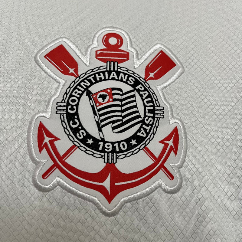 Camisa Corinthians Home 24/25 Torcedor Nike Masculina - Branca e Preta