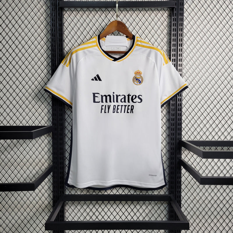 Camisa Real Madrid Home 23/24 Torcedor Adidas Masculina - Branca