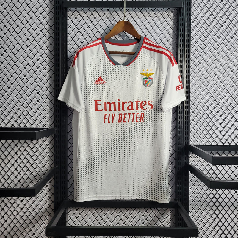 Camisa Benfica Third 22/23 Torcedor Adidas Masculina - Branca